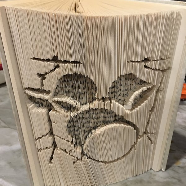 Drum Kit 180 CUT & FOLD Book Folding Pattern - EMAILED PDF PATTERN