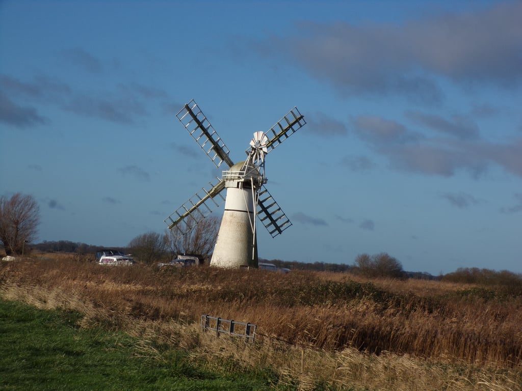 Greeting Card Windmill on The Norfolk Broads Photo Card A5