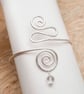 Silver Armcuff,upper arm cuff , spiral desgn Arm Cuff, Open end arm cuff  - Image 6