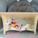 Wooden Wall Storage Shelf Made Using Vintage Noddy Design Retro Laura Ashley Pai