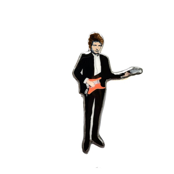 Statement Bob Dylan Legend Resin Brooch by EllyMental