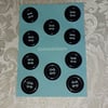 18MM BLACK ROUND BUTTONS WITH FOUR HOLES FOR ATTACHING 