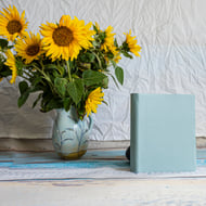 innerwords … Leather Bound Journal, pale blue (Folksy127)
