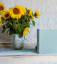 innerwords … Leather Bound Journal, pale blue (Folksy127) - Image 1