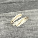 Gold Wave Wrap over ring 