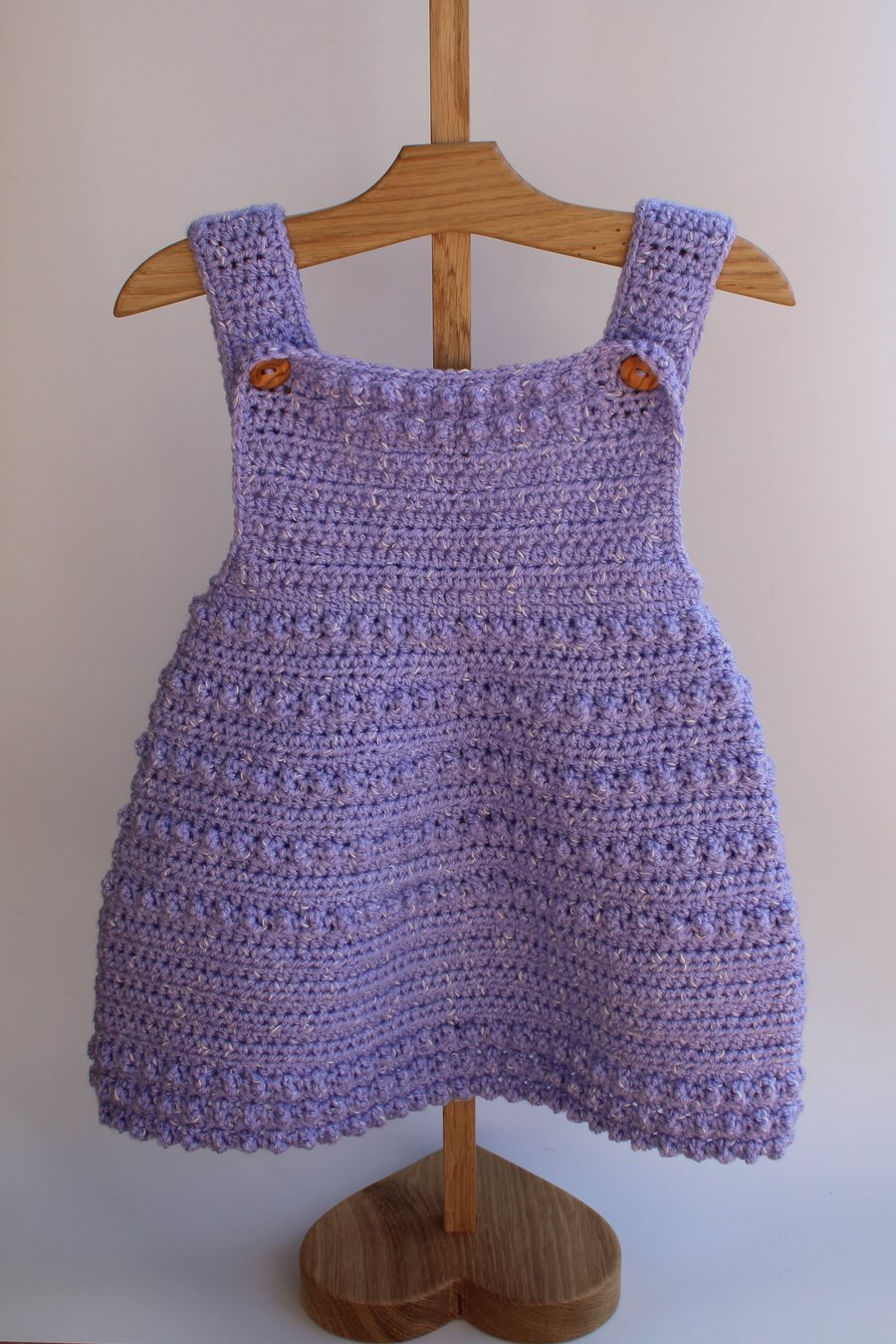 Baby Pinafore Dress - Lilac Purple - Cotton Dress - Baby Girl - 6-12 Months