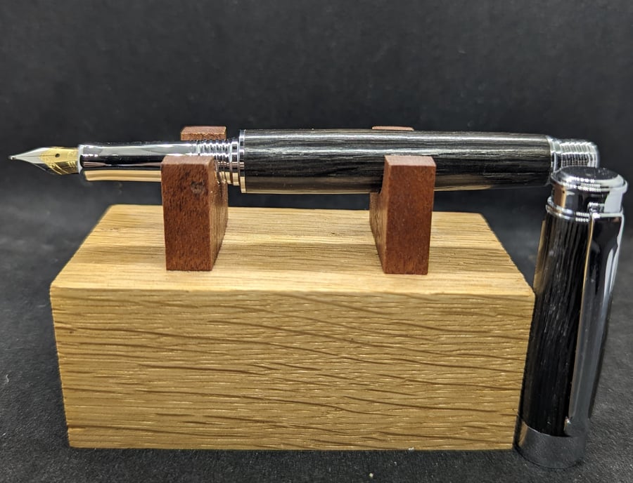 A premium fountain pen made from Bog Oak from Ukraine