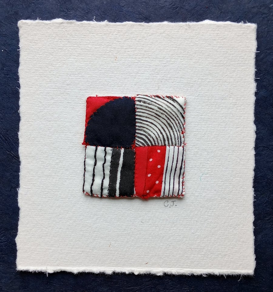 No 4 Miniature Textile Art Quilt