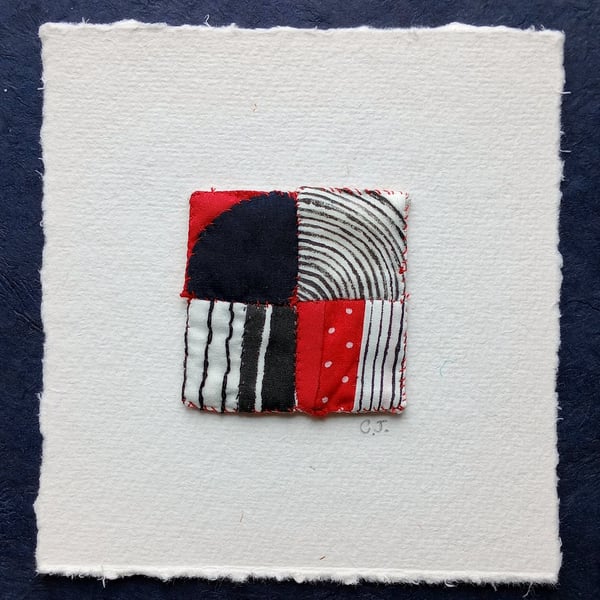 No 4 Miniature Textile Art Quilt