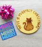Cat Coaster - Christmas cat  - Image 2