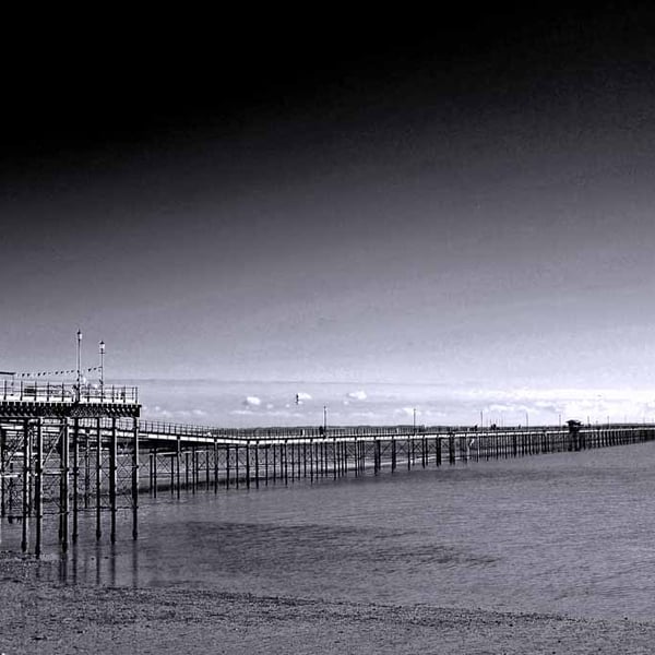 Southend on Sea Pier Three Shells Beach Essex UK 18"x12" Print