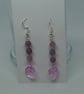 Mauve leaf earrings - Image 4