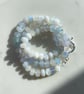 Winter Frost Hand Knotted Beaded Gemstone Necklace - Image 6