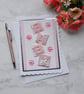 New Baby Girl Card Pink Mixed Media Card 3D Luxury Handmade - Image 1