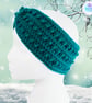 Crochet headband, ear warmer. Teal, jade twist ear warmer. Teal headband.