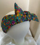 Lydia - Floral 40s Style Side Bow Cotton Turban Headband