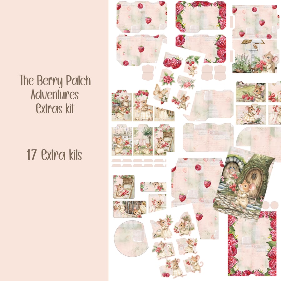 The Berry Patch Adventures Extras kit scrapbooking, Ephemera, Digital Download