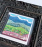 The Storm over the Hills - Original miniature collage. Framed  - Image 8