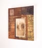 Analogue Ephemera Collage on Wood Panel, 12x12cms, Free UK Postage (201) - Image 3