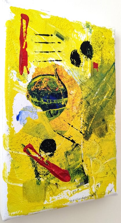 Zest & Zenith Moon - Original Abstract Acrylic Painting on Canvas