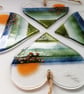 Heart suncatcher, fused glass heart, sunset hanger, small gift, glass art heart. - Image 4