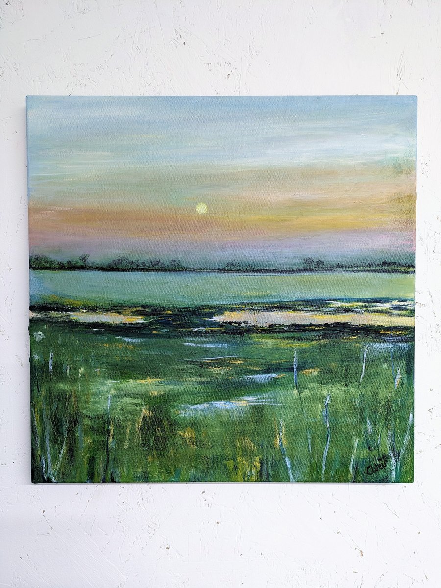 Original painting landscape canvas artwork 