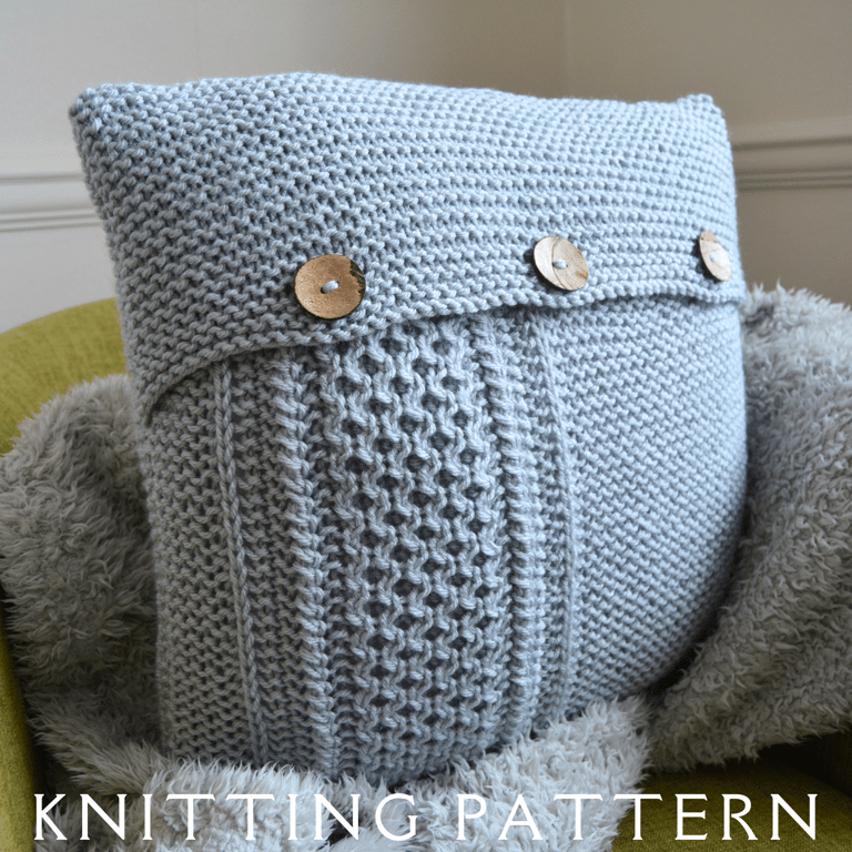The Honeycomb Cushion Cover Knitting Pattern PDF Version By Email