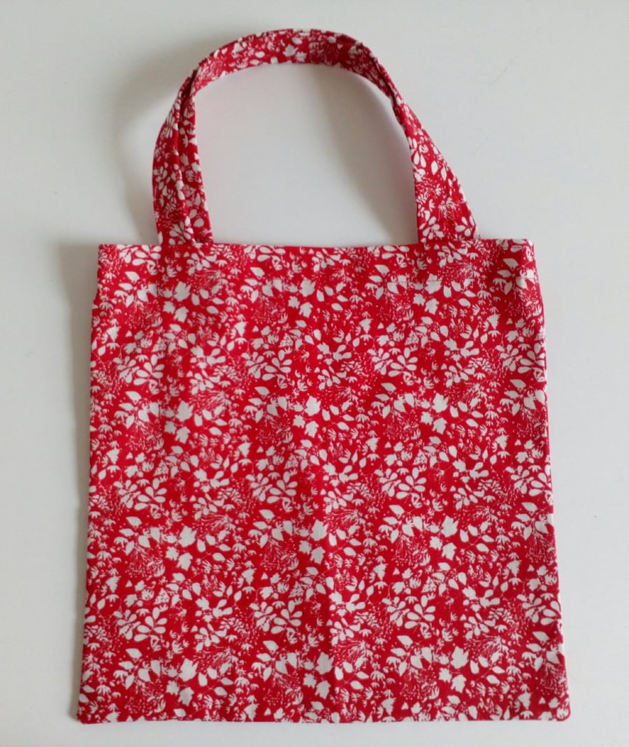 Gift bag, leaves, gifts, 100% cotton bag, red gift bag