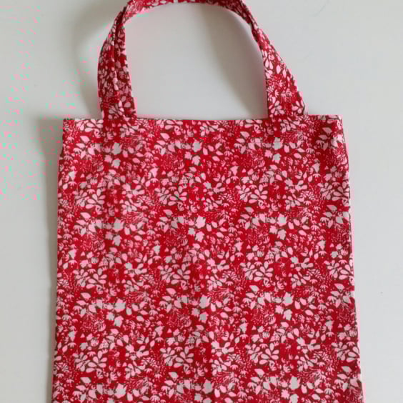 Gift bag, leaves, gifts, 100% cotton bag, red gift bag