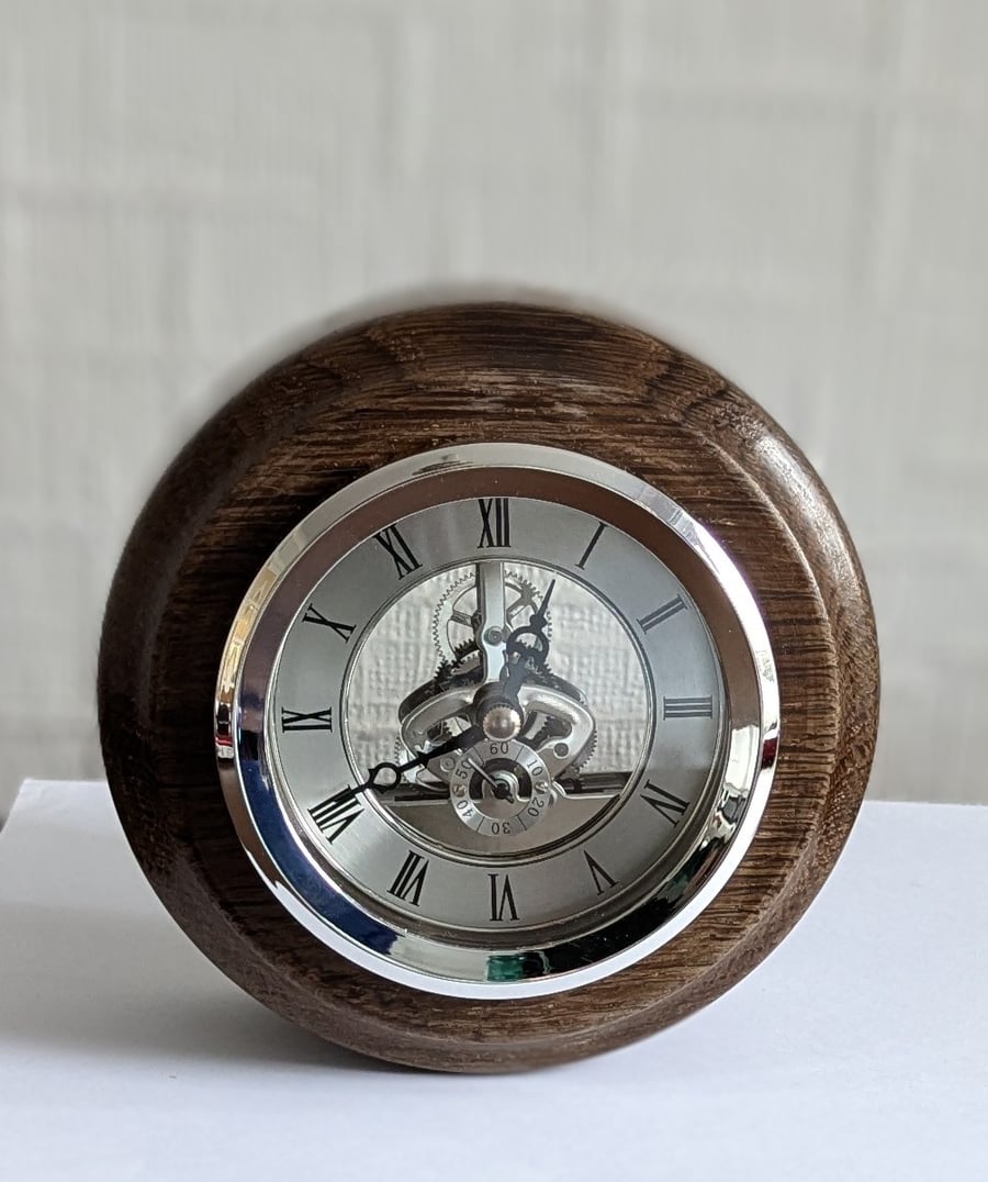 Antique Oak Skeleton Clock 