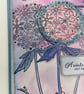 Snowflake dandelion clock sparkling winter birthday card - Image 2