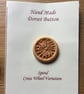 Hand Made Dorset Crosswheel Button, Spiral Pattern, Gold, 25 mm - Image 1