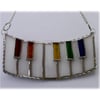 Piano Suncatcher Stained Glass Keyboard Keys Music Handmade 008
