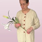 Longer Length Cardigan, Hand Knitted, Chest Size 92-97cms (36-38")