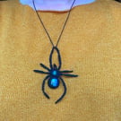Macrame spider necklace 