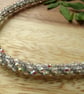Glitter beaded necklace, rainbow iridescent faceted glass jewellery - Image 6