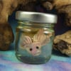 Spring Sale ..Tiny Swimming Dragon 'Mae' in jar of 'water' OOAK Sculpt