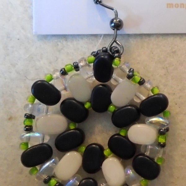 Hexagonal bead earrings (customisable)