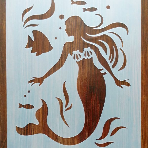 Mermaid Mask Reusable PP Sheet for Arts & Crafts, DIY