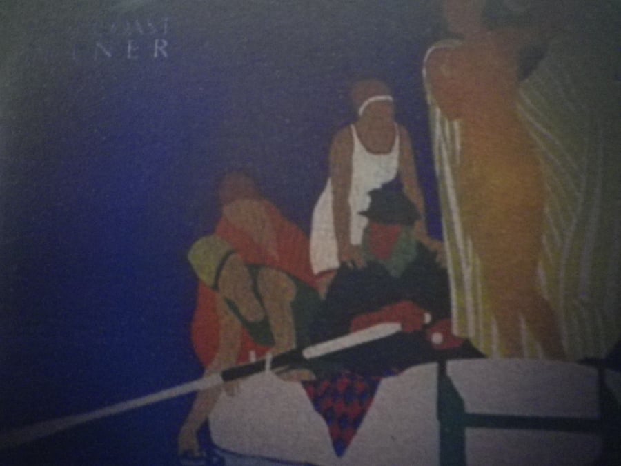 The Bathing Party ,A4 unframed, mounted, free hook & easel, free shipping  6753