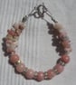 Pink Opal Gemstone Chakra Beaded Bracelet "Pink Whisper" - Image 4