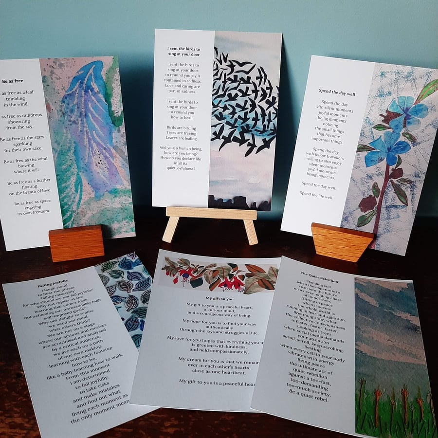 Poetry Postcards Set of six
