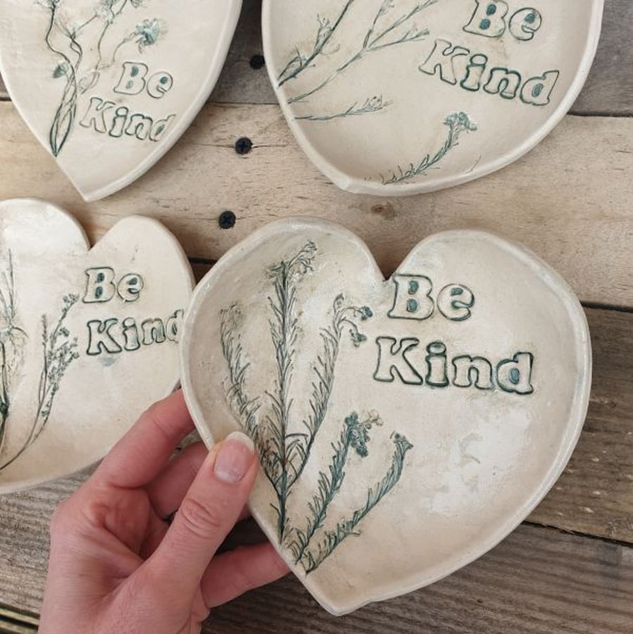 Be Kind Ceramic Heart Dish