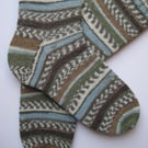 hand knit mens wool socks size 8-10