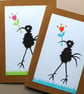 Handprinted Flower Stork Card - Image 1