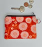 Coin purse mini make up in pink and orange   - Image 1