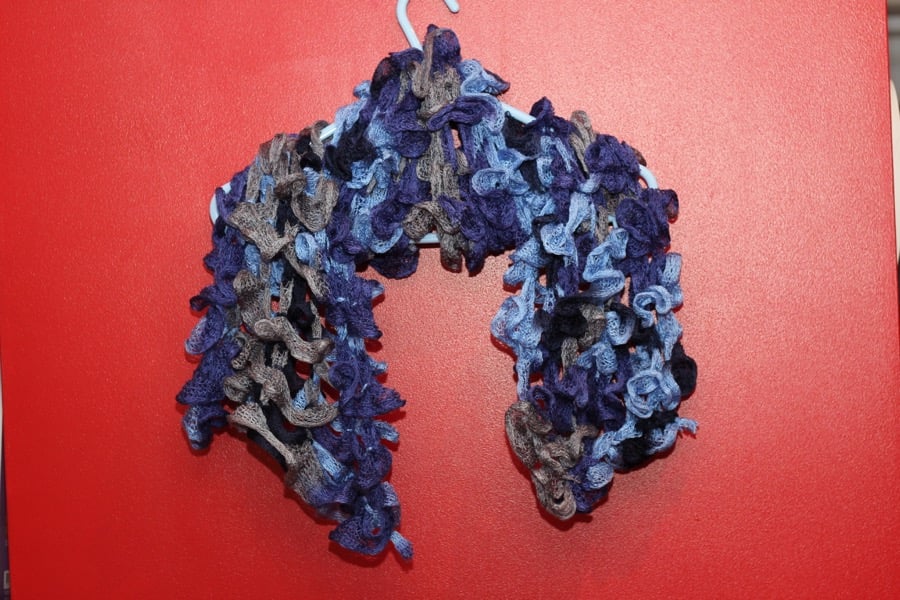 Navy, Sky Blue and Grey Scarf