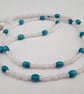 Turquoise and white beaded sunglasses cord - Image 4