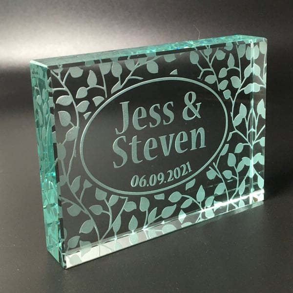 Personalised Glass Block