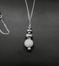 925 Sterling Silver Multi Bead Drop Pendant 18 Inch Necklace - Image 3